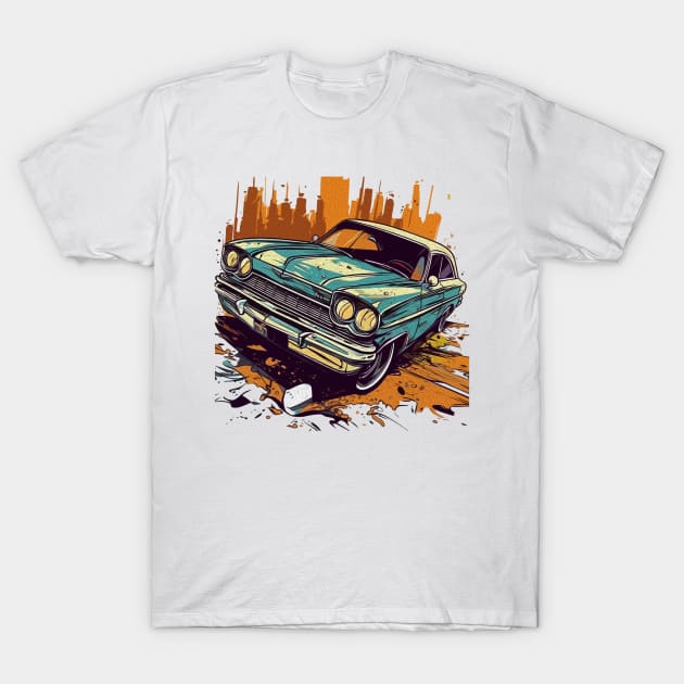 Classic 80’s comic book style car T-Shirt by Print On Demand✅